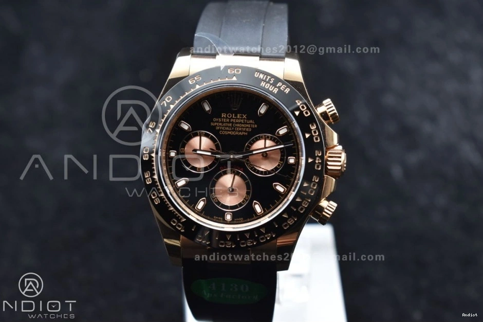 on Edition SH4130 Black Rubber RG Strap Oysterflex 1:1 116518 APSF Best Daytona Dial 0515